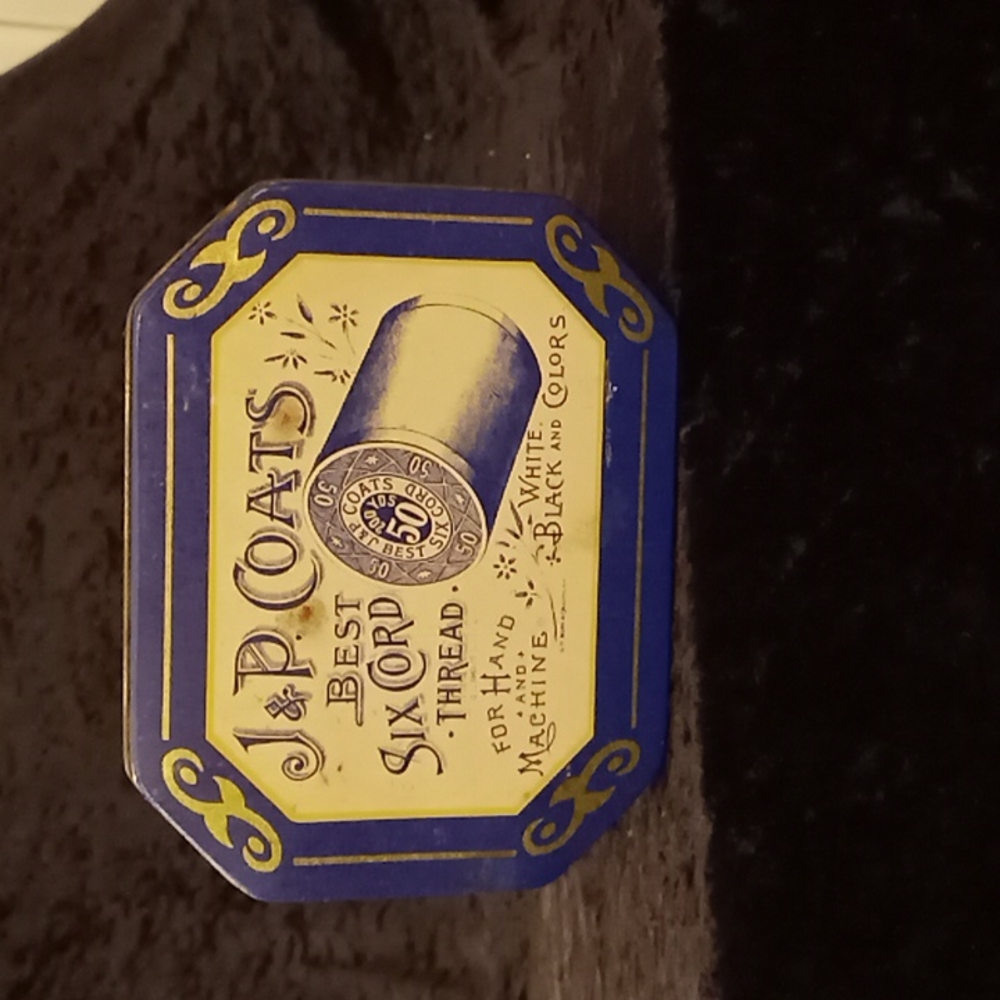 Bristolware J&P Coats Vintage Looking Tin Box